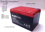 AKTION B-Ware Abverkauf  KIJO GEL-SLA Fahrzeugbatterie 12, 24, 36, 48 60 Volt 14 Ah